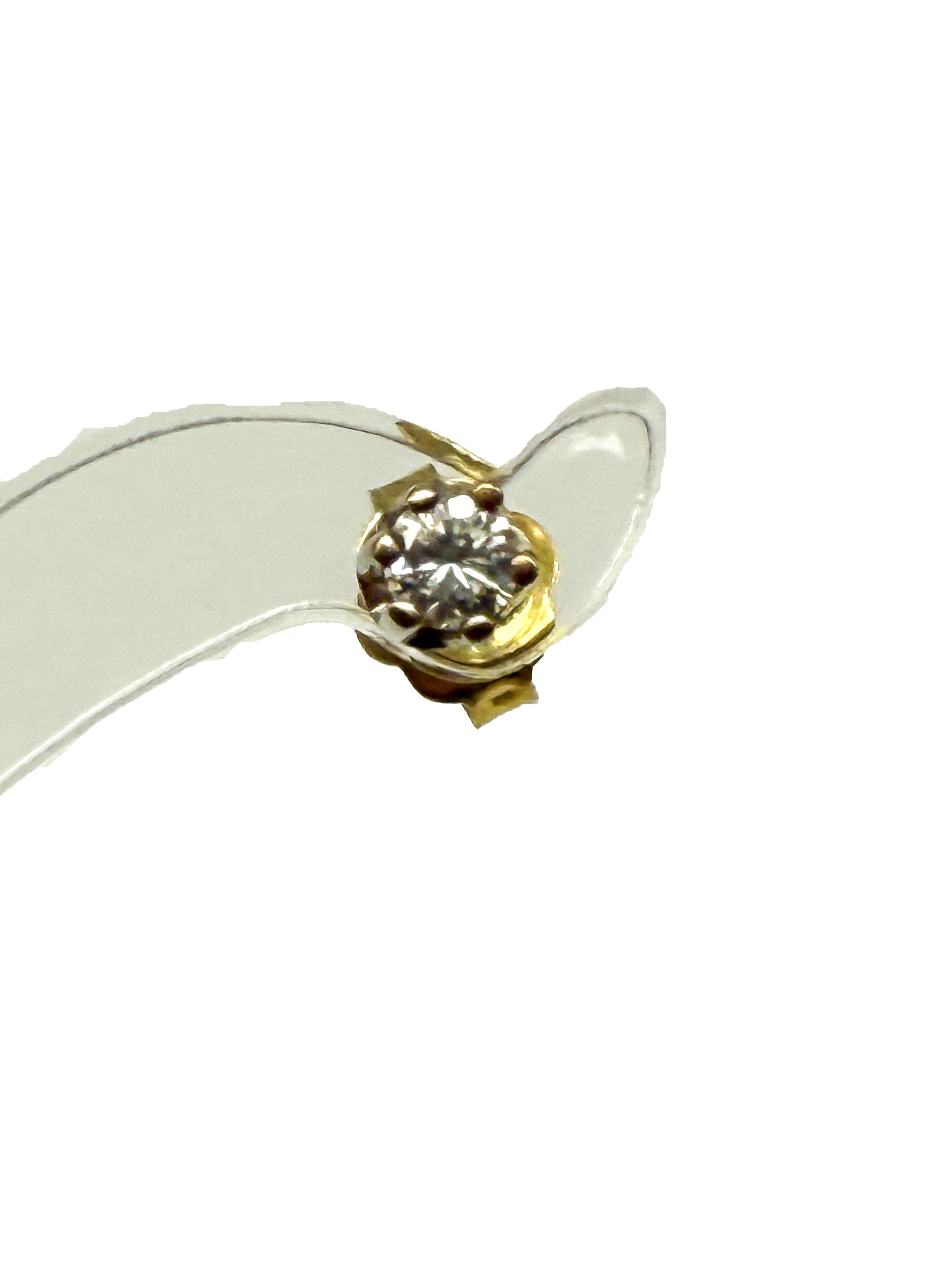 585er Weißgold Ohrringe mit Diamanten