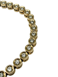 750er Gelbgold; Armband mit Diamanten