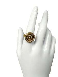Ring 750er Gelbgold mit beweglichen Diamanten