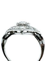 Laden Sie das Bild in den Galerie-Viewer, 950er Art Deco Platin-Ring mit Diamanten

