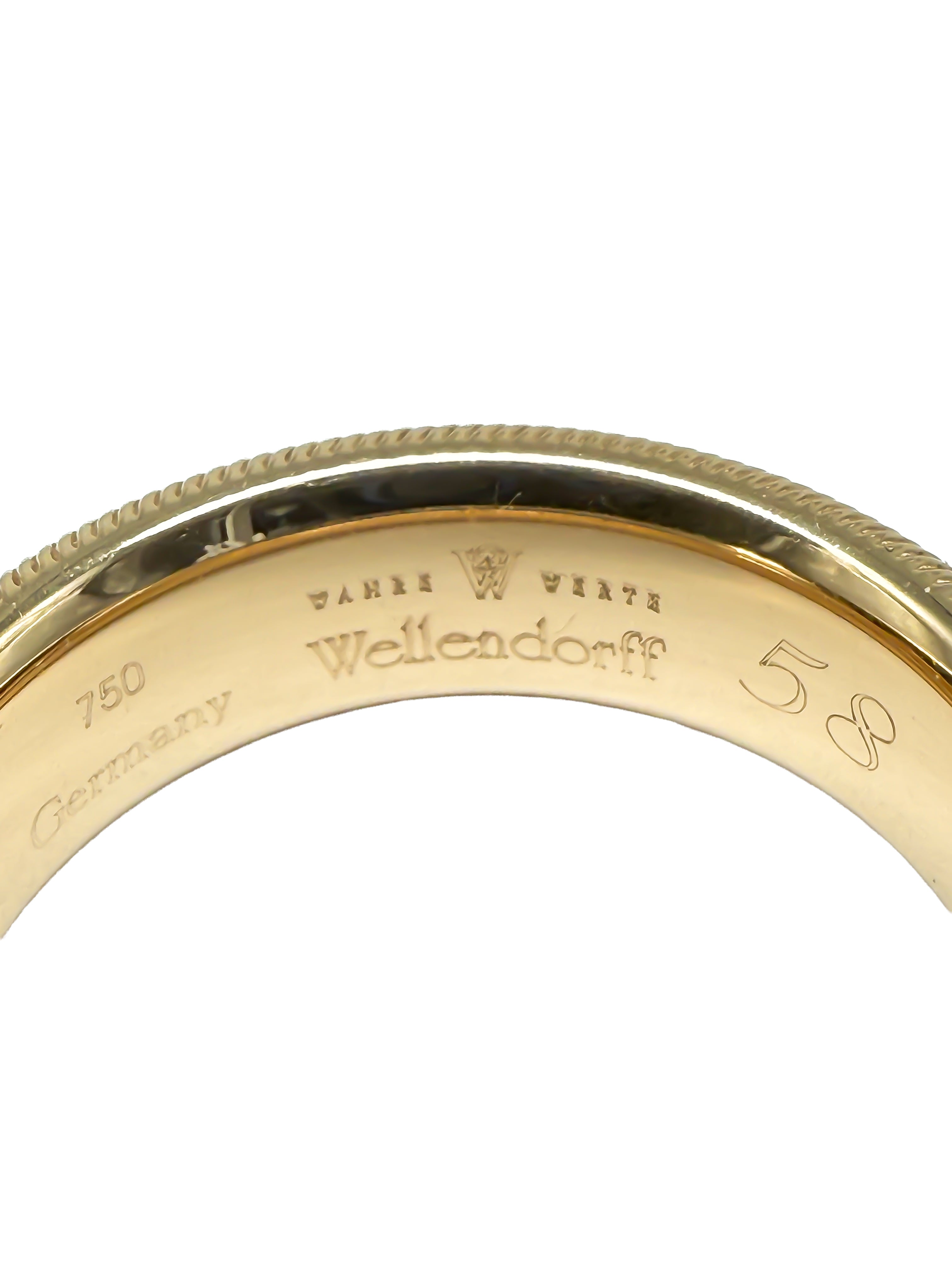 Wellendorff Ring 750er Gelbgold mit Diamanten kaltemaille
