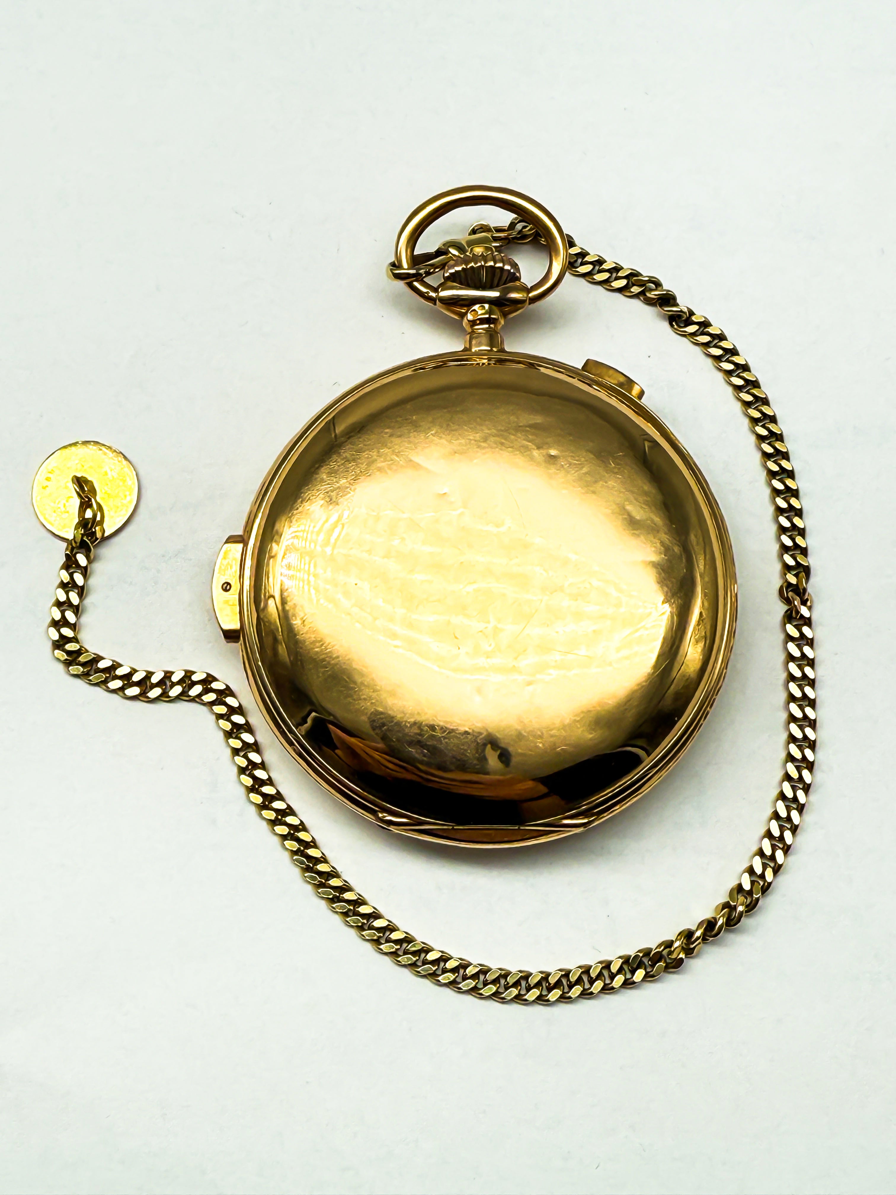 Taschenuhr mit Minutenrepetition, Gelbgold 18K