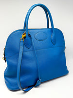 Laden Sie das Bild in den Galerie-Viewer, Hermes Bolide 35 - Blau - Gold Hardware - Leder

