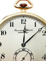 Laden Sie das Bild in den Galerie-Viewer, IWC Taschenuhr, Gelbgold 14K, 1927-30
