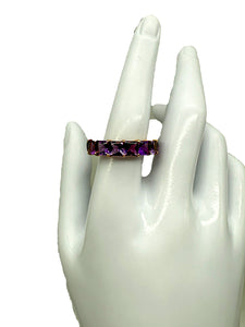 750er Gelbgold Ring mit Amethyste