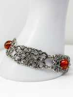 Laden Sie das Bild in den Galerie-Viewer, Silberarmband, 835er mit Bernstein
