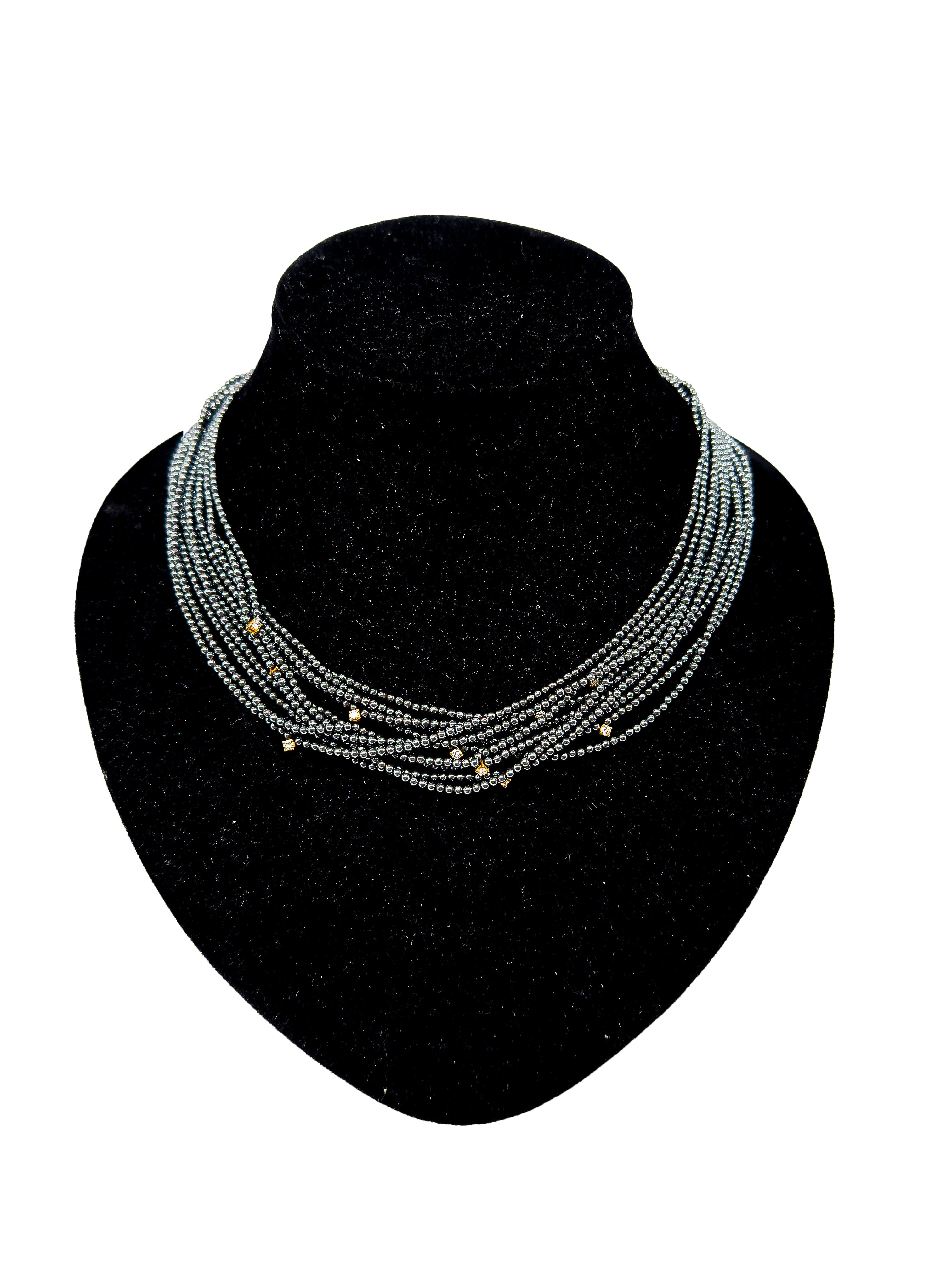 Armband und Halsketten Set mit Tahit-Perlen und Diamanten