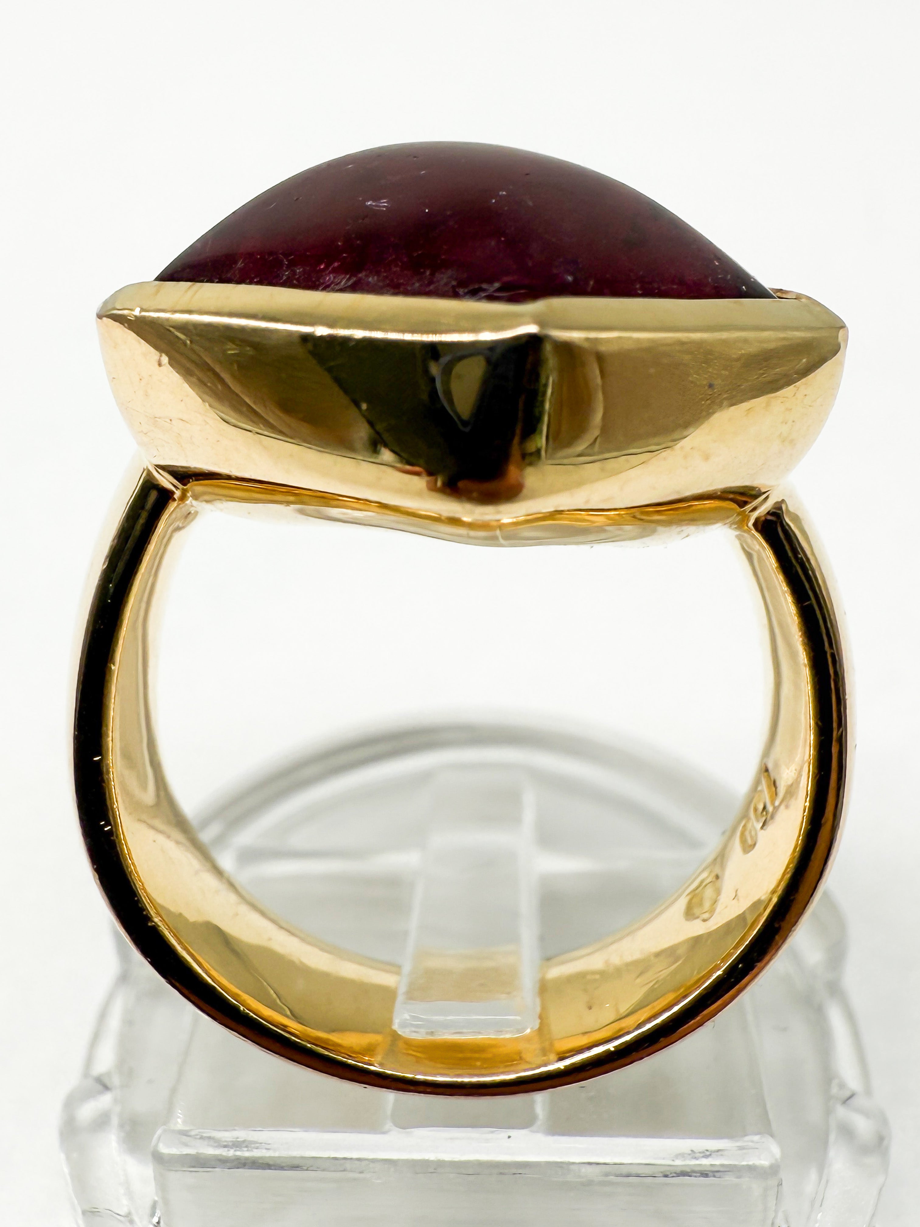 750er Gelbgold Ring mit Turmalin
