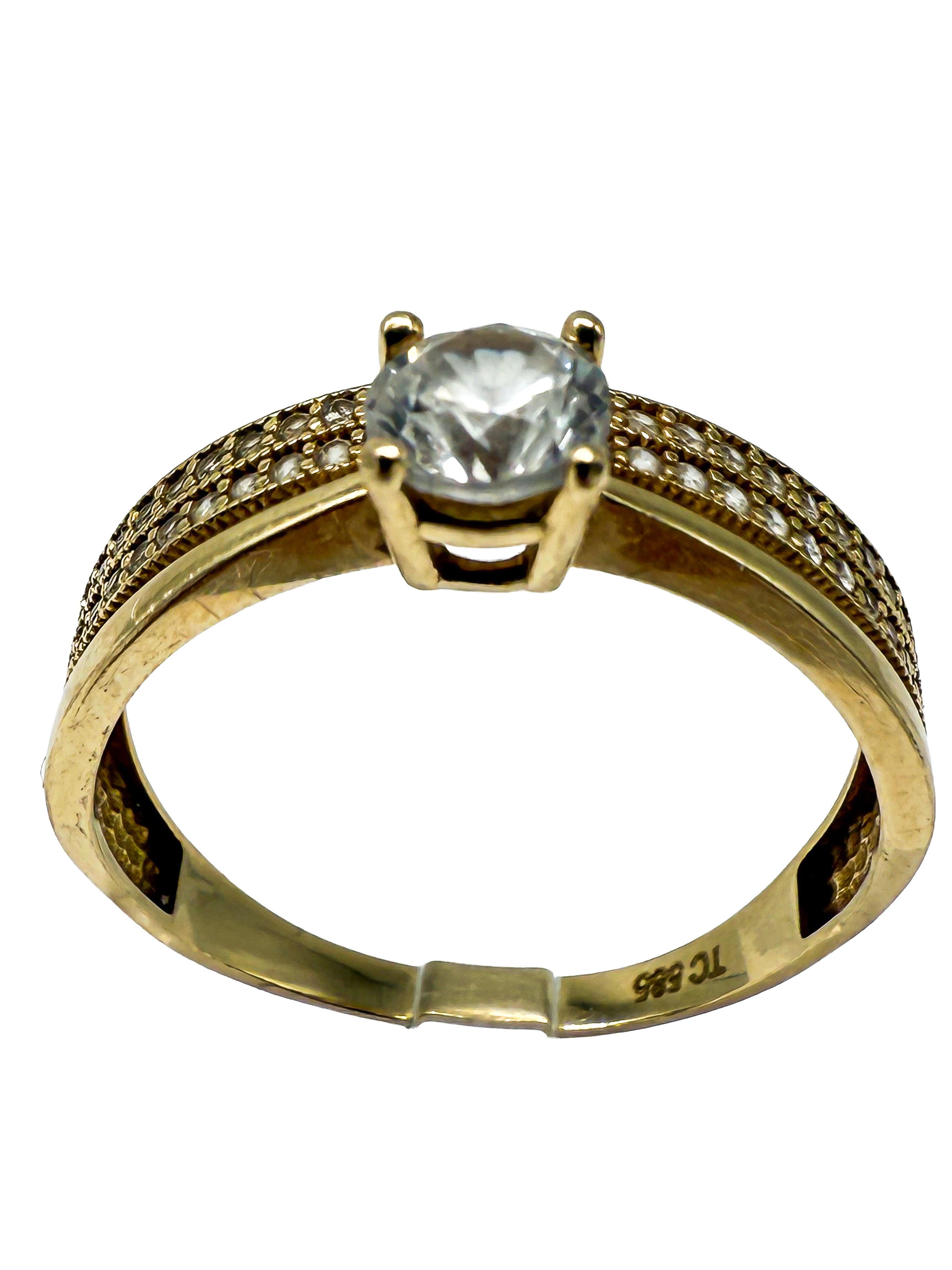 Ring Gelbgold mit Diamanten aus 585er
