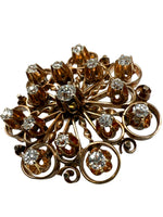 Laden Sie das Bild in den Galerie-Viewer, Anhänger/Brosche aus Gelbgold und Diamanten 585er
