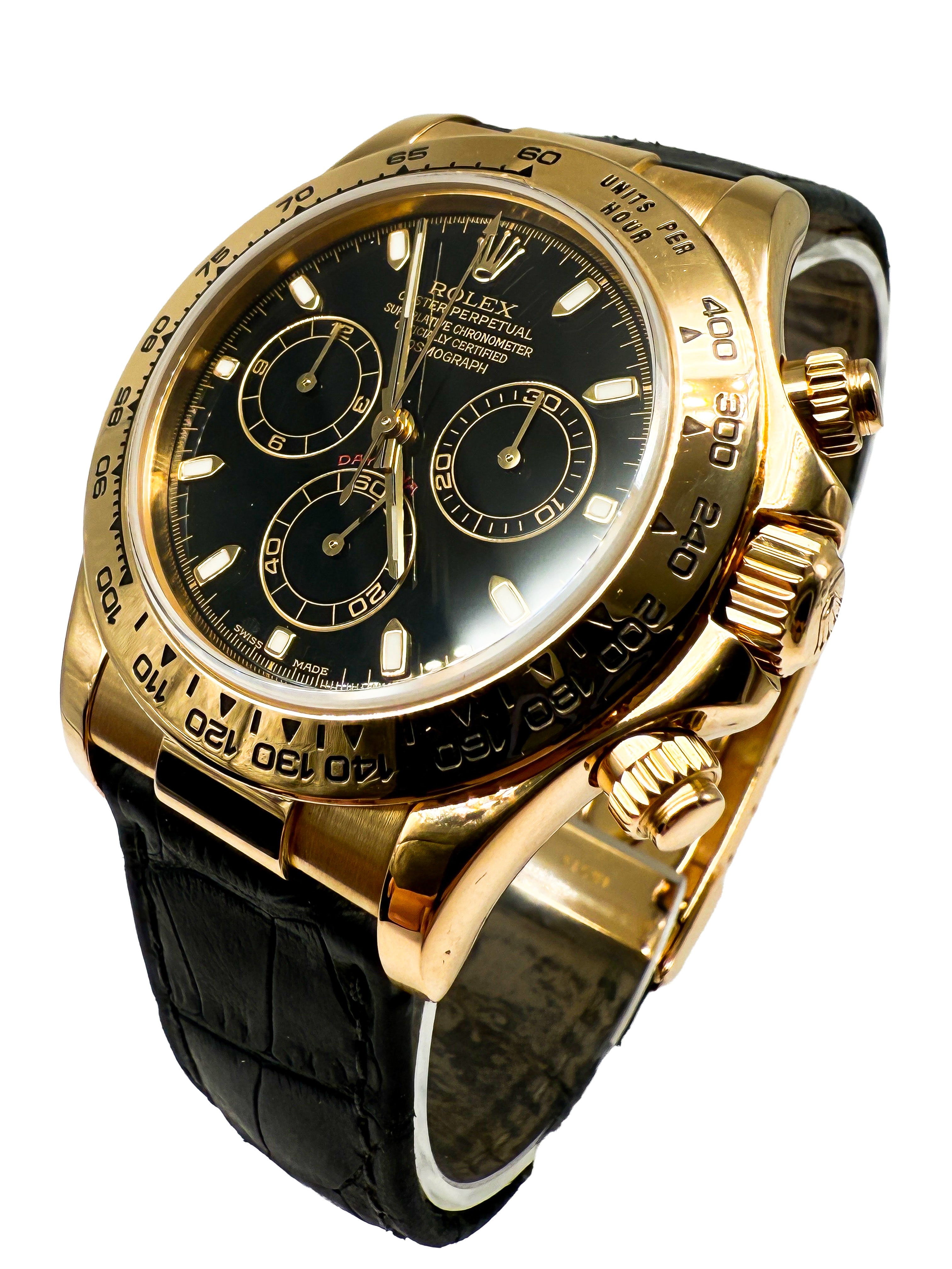 Rolex Daytona 116518, Gelbgold 750er, 40 mm