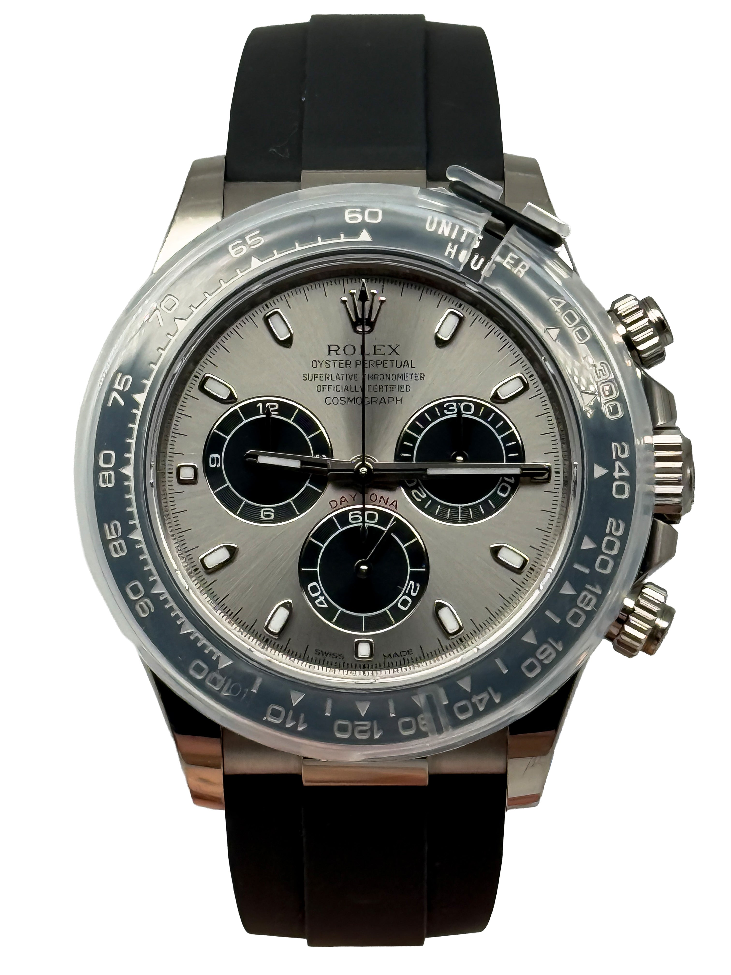 Rolex Daytona 116519LN Weißgold Black-Diamond Dial Oysterflex