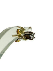 585er Weißgold Ohrringe mit Diamanten