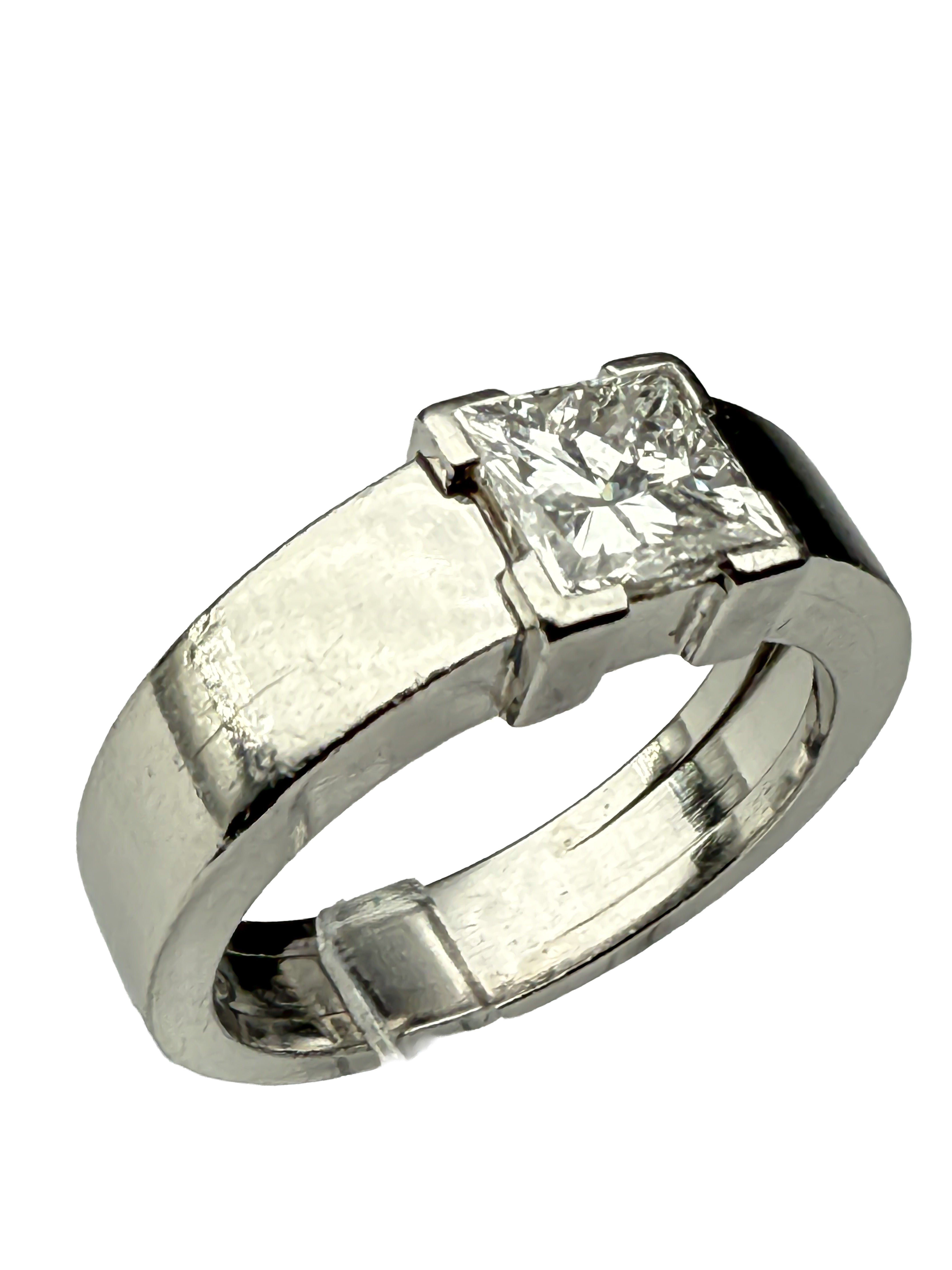 Ring Platin 950er mit Diamanten mit Zertifikat