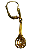 Laden Sie das Bild in den Galerie-Viewer, 585er Gelbgold Ohrringe mit Diamanten
