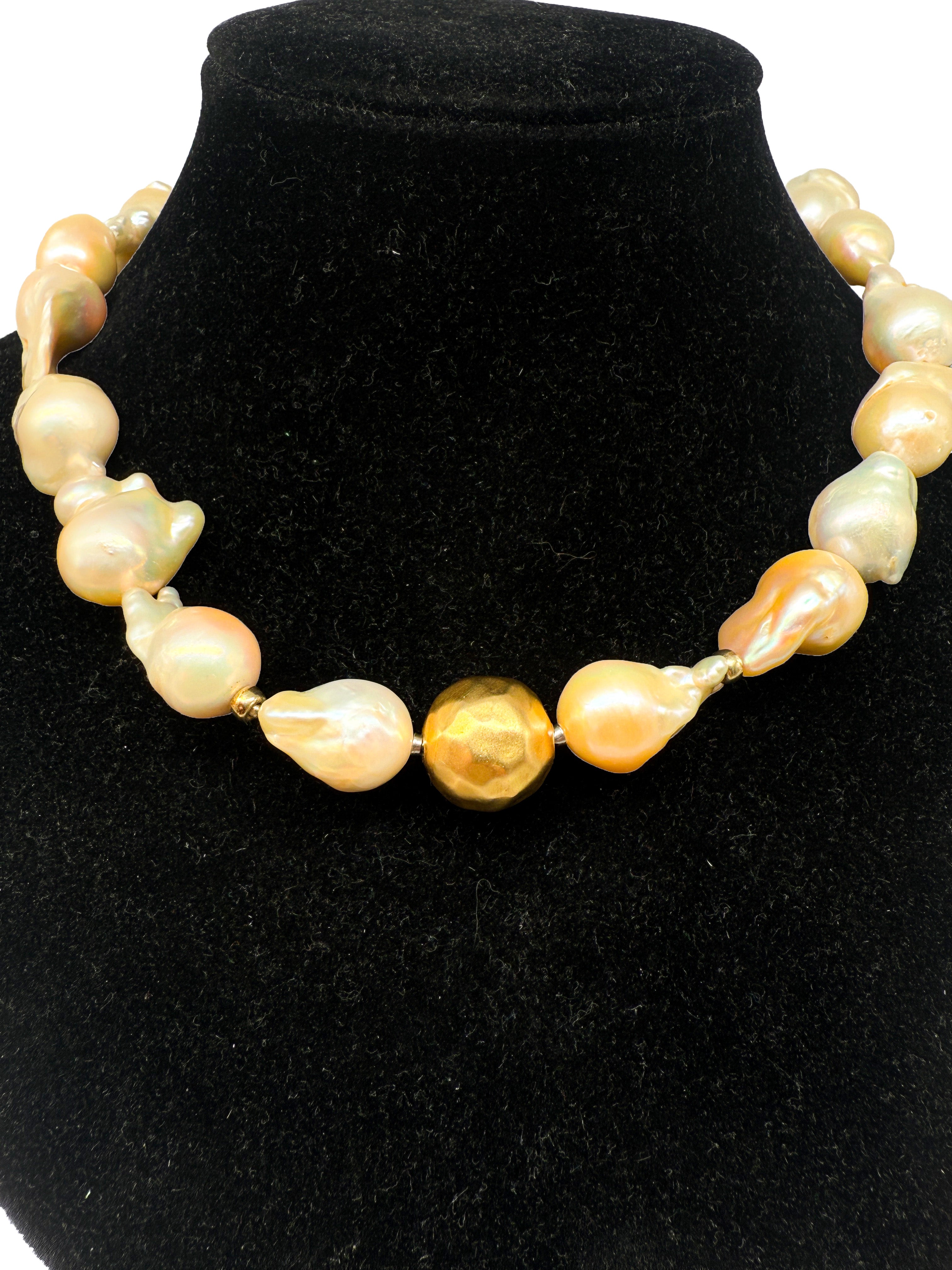 Collier 750er Gelbgold mit Perlen