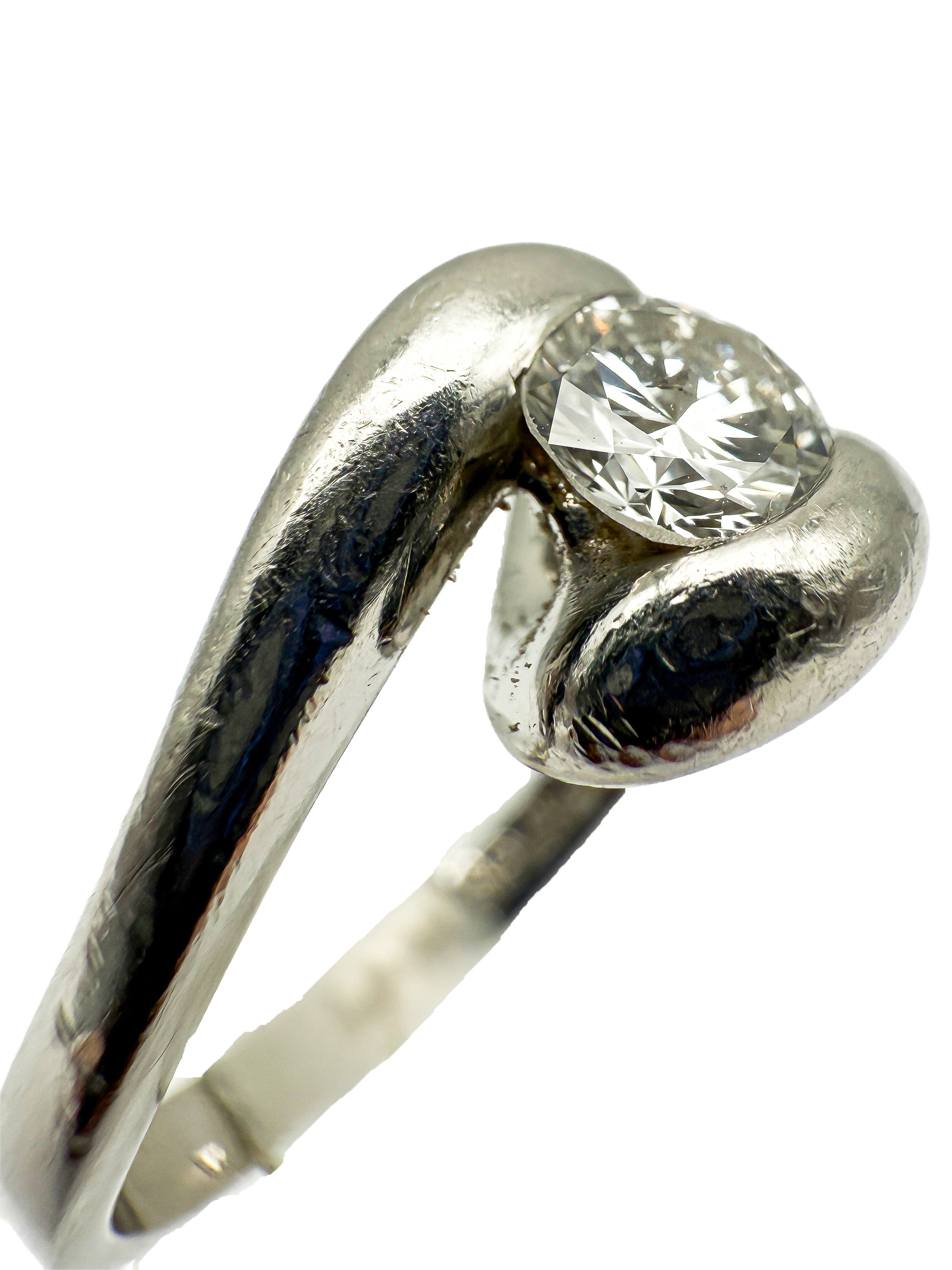 950er Platin-Ring mit Diamanten