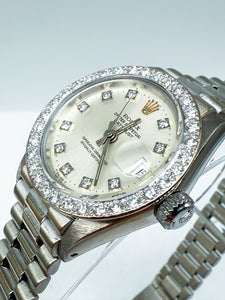 Rolex Lady-Datejust 69174; 26 mm, 18K Weißgold