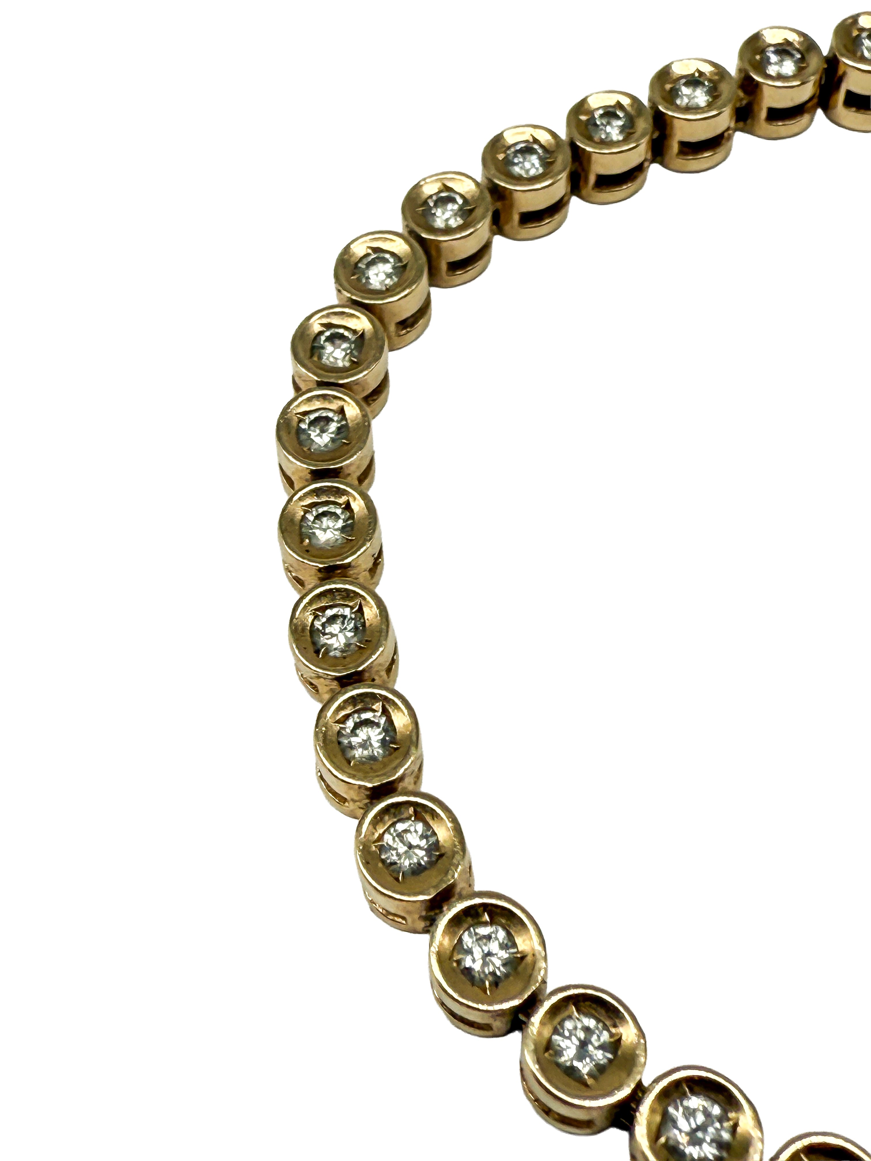 750er Gelbgold; Armband mit Diamanten