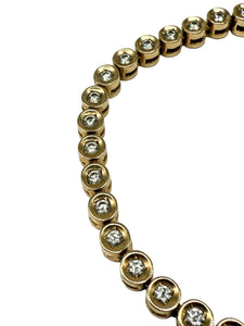 750er Gelbgold; Armband mit Diamanten