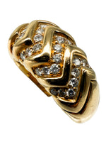 Laden Sie das Bild in den Galerie-Viewer, Bulgari Ring 750er Gelbgold mit Diamanten
