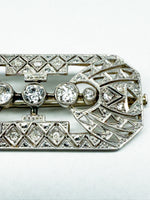 Laden Sie das Bild in den Galerie-Viewer, Art Deco Brooch in 14K White Gold with Diamonds
