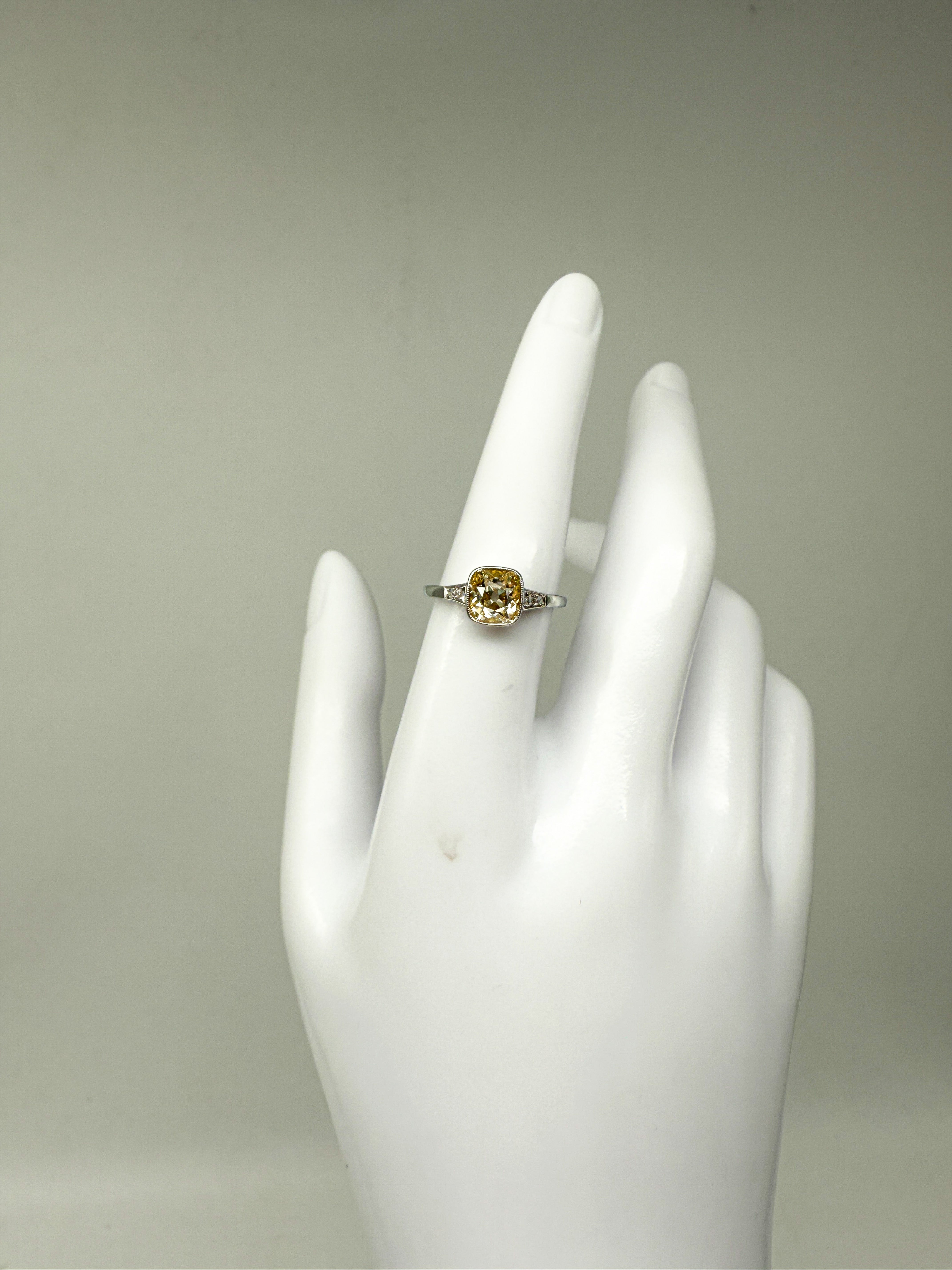 Ring 750er Weißgold mit Diamanten und Zertifikat