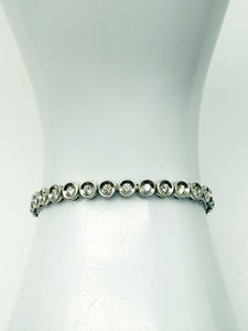 750er Weißgold Tennisarmband mit Diamanten