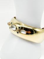 Laden Sie das Bild in den Galerie-Viewer, 14K Gelbgold Armband mit Mondstein und Saphir, 39,6g
