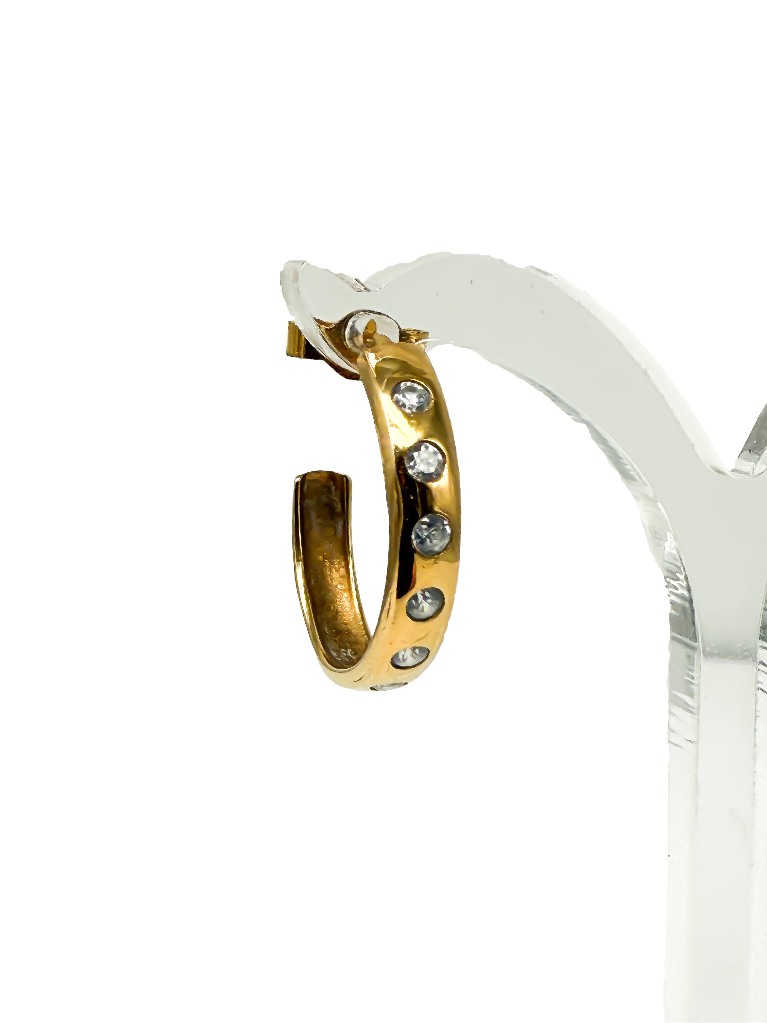 Gelbgold Ohrringe 585er mit Diamanten