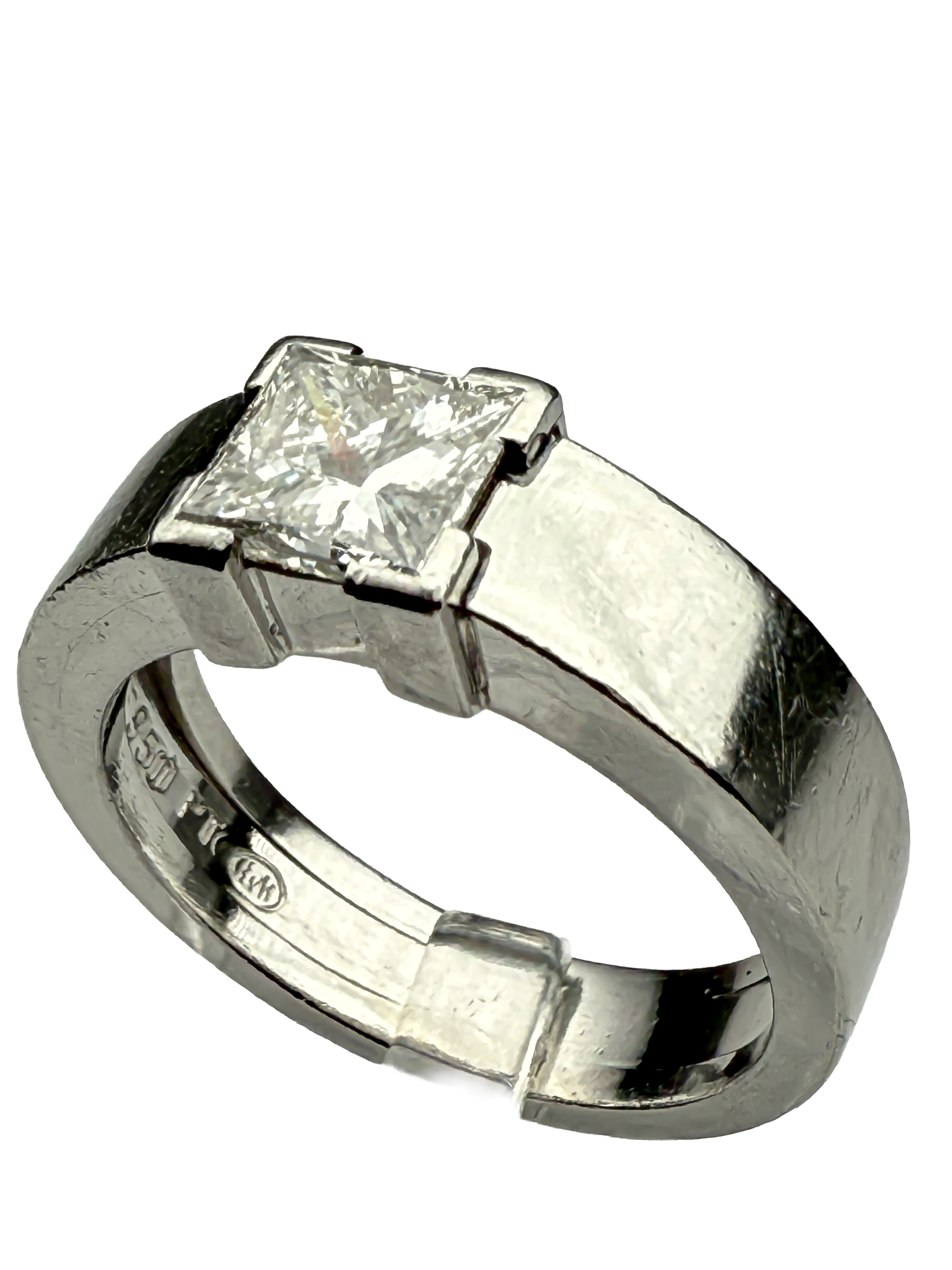 Ring Platin 950er mit Diamanten mit Zertifikat