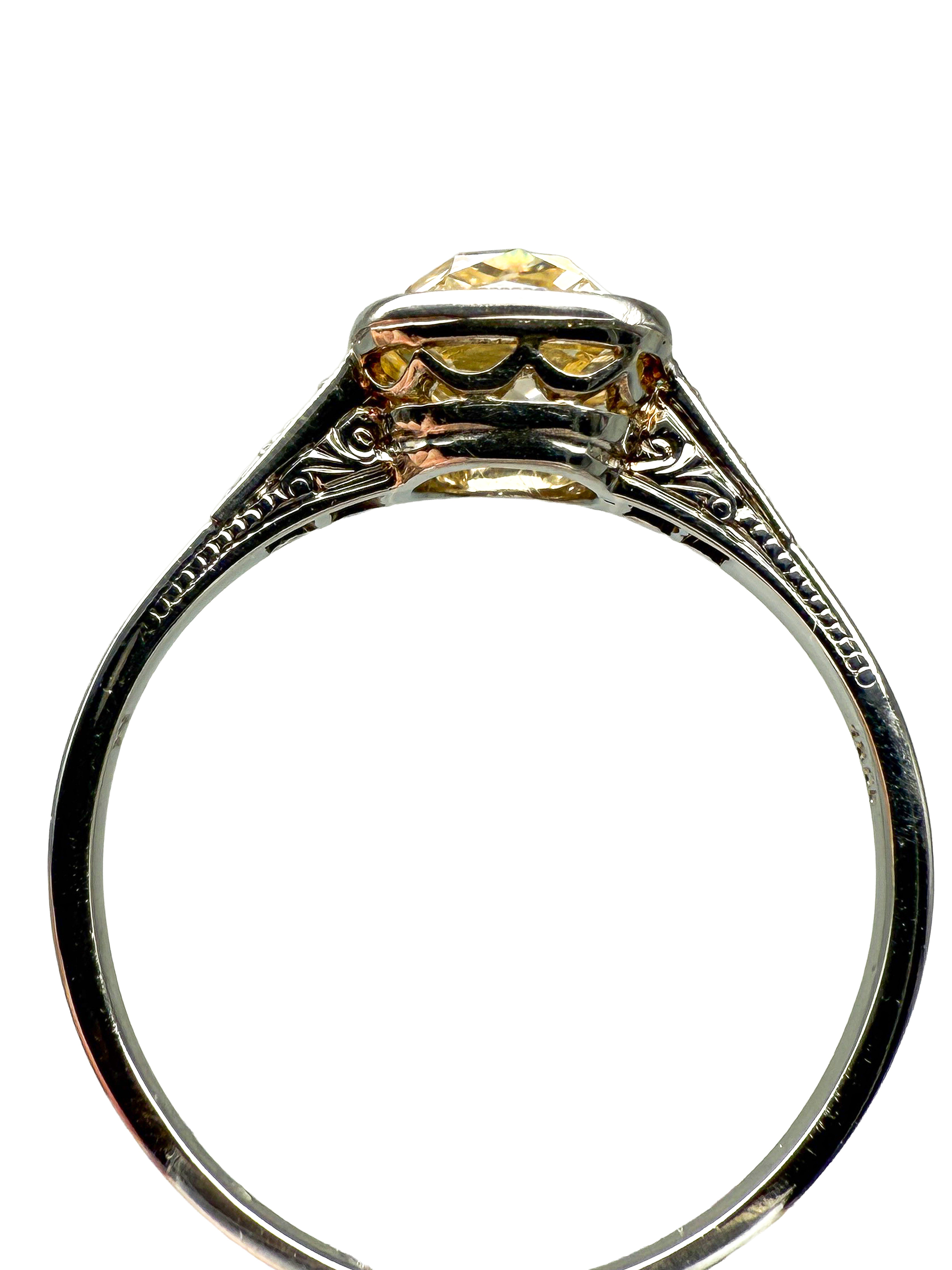 Ring 750er Weißgold mit Diamanten und Zertifikat