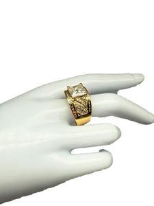 750er Gelbgold Ring mit Diamanten