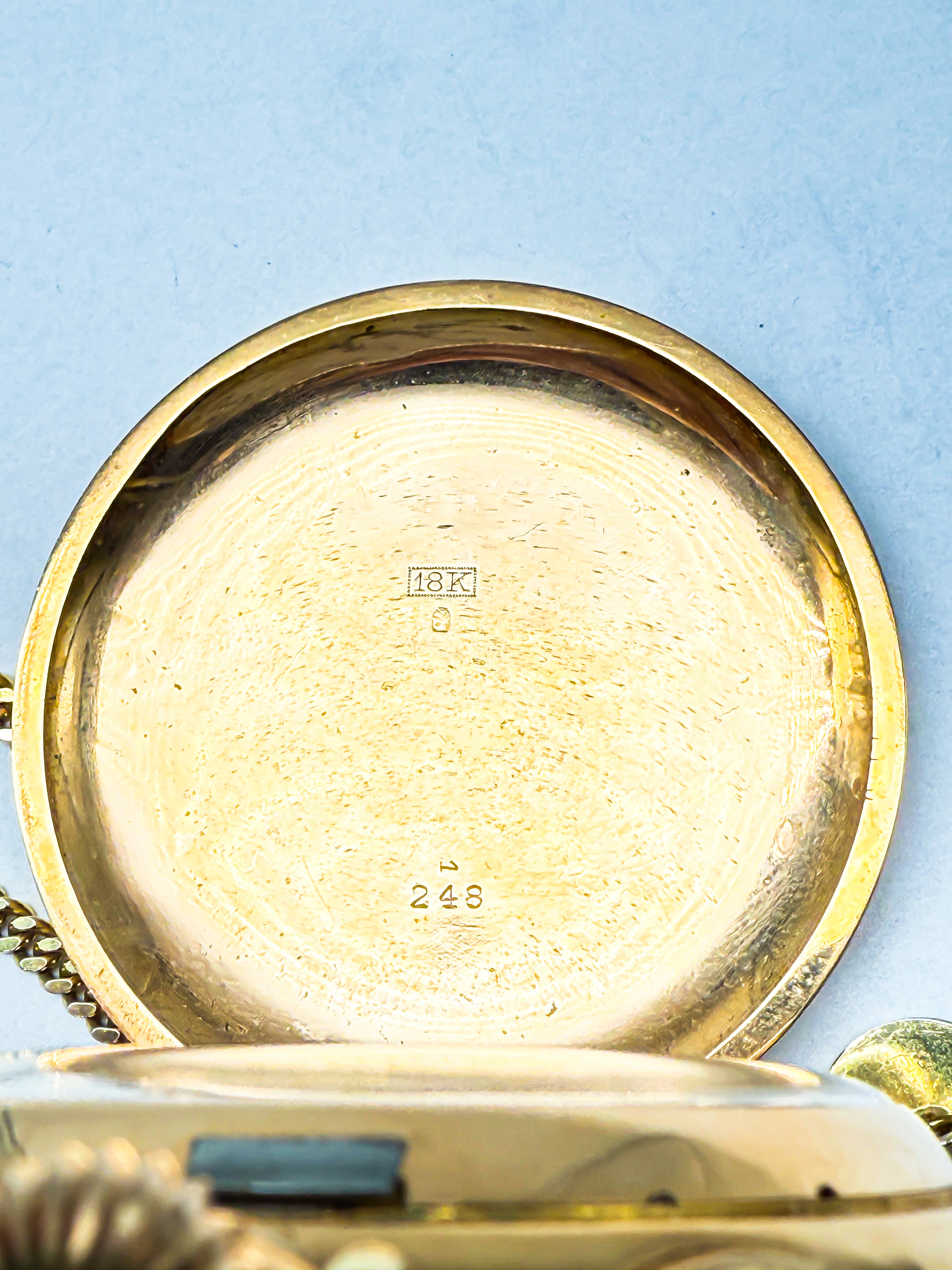 Taschenuhr mit Minutenrepetition, Gelbgold 18K