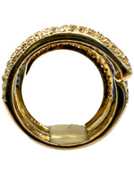 Laden Sie das Bild in den Galerie-Viewer, 585er Gelbgold und Weißgold Ring mit Diamanten
