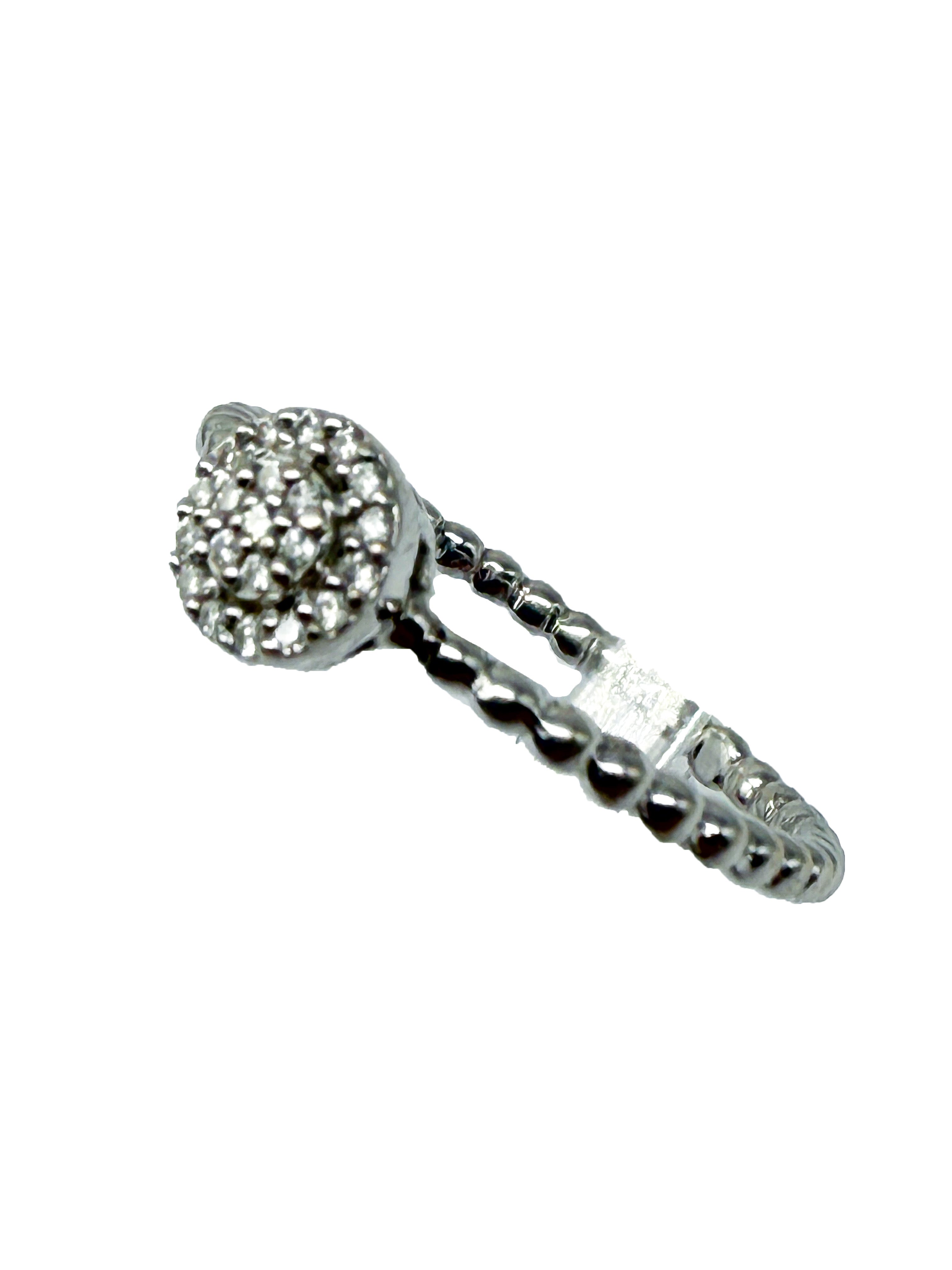 750er Weißgold Ring mit Diamanten