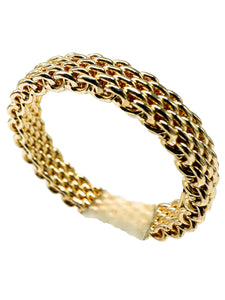 Tiffany & Co Somerset 18K Gelbgold schmaler Mesh Ring