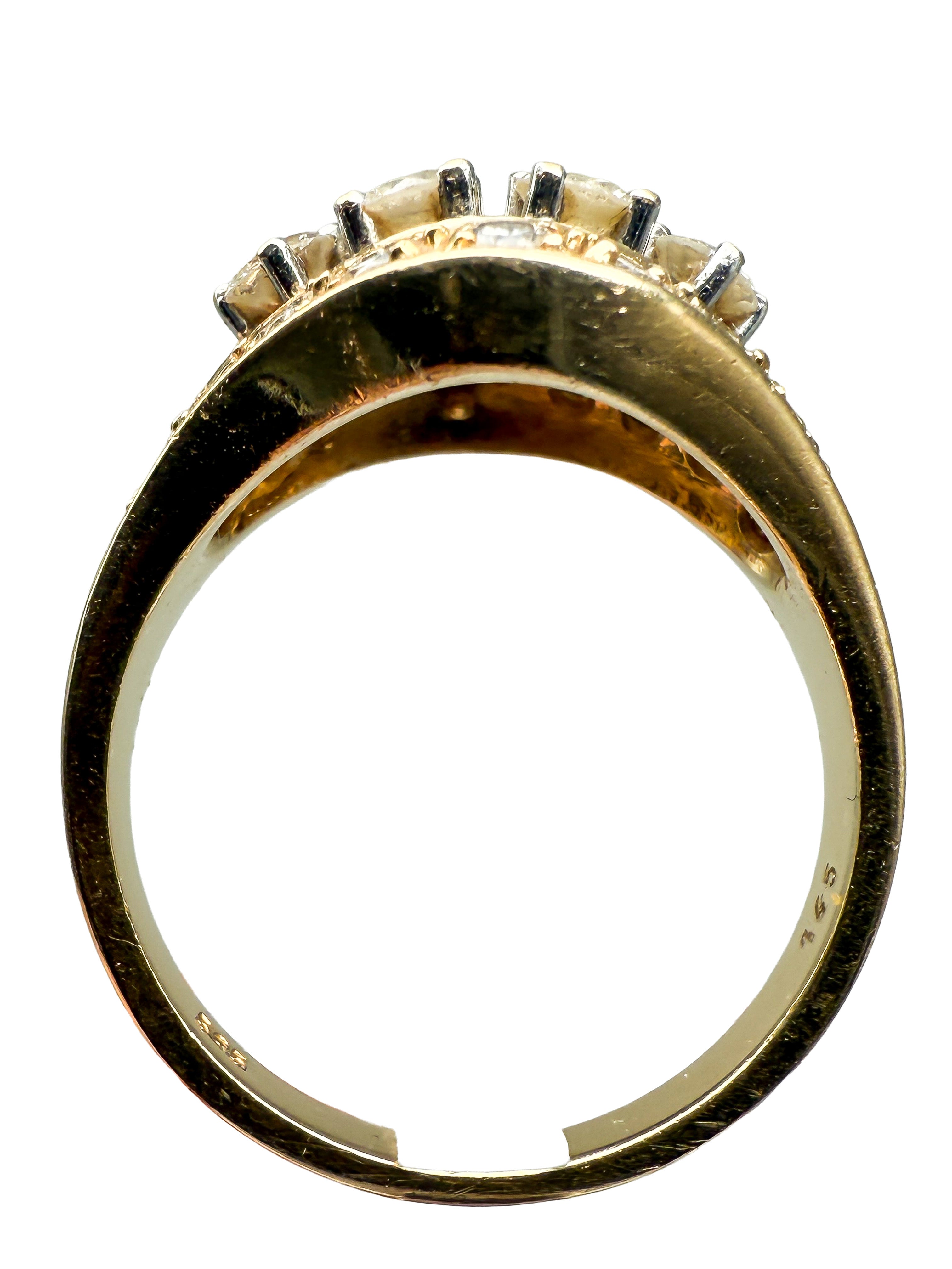 Ring 585er Gelbgold mit Diamanten