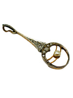 Laden Sie das Bild in den Galerie-Viewer, Jugendstil Anhänger aus Gelbgold mit Perle und Diamanten 14k; Zertifikat vorhand
