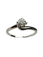 Laden Sie das Bild in den Galerie-Viewer, 18K Weißgold Ring mit Diamant
