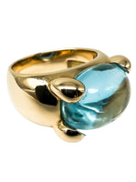 Laden Sie das Bild in den Galerie-Viewer, 585er Gelbgold Ring mit einem 9,4ct Aquamarin
