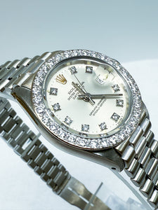 Rolex Lady-Datejust 69174; 26 mm, 18K Weißgold