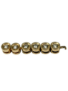 750er Gelbgold; Armband mit Diamanten