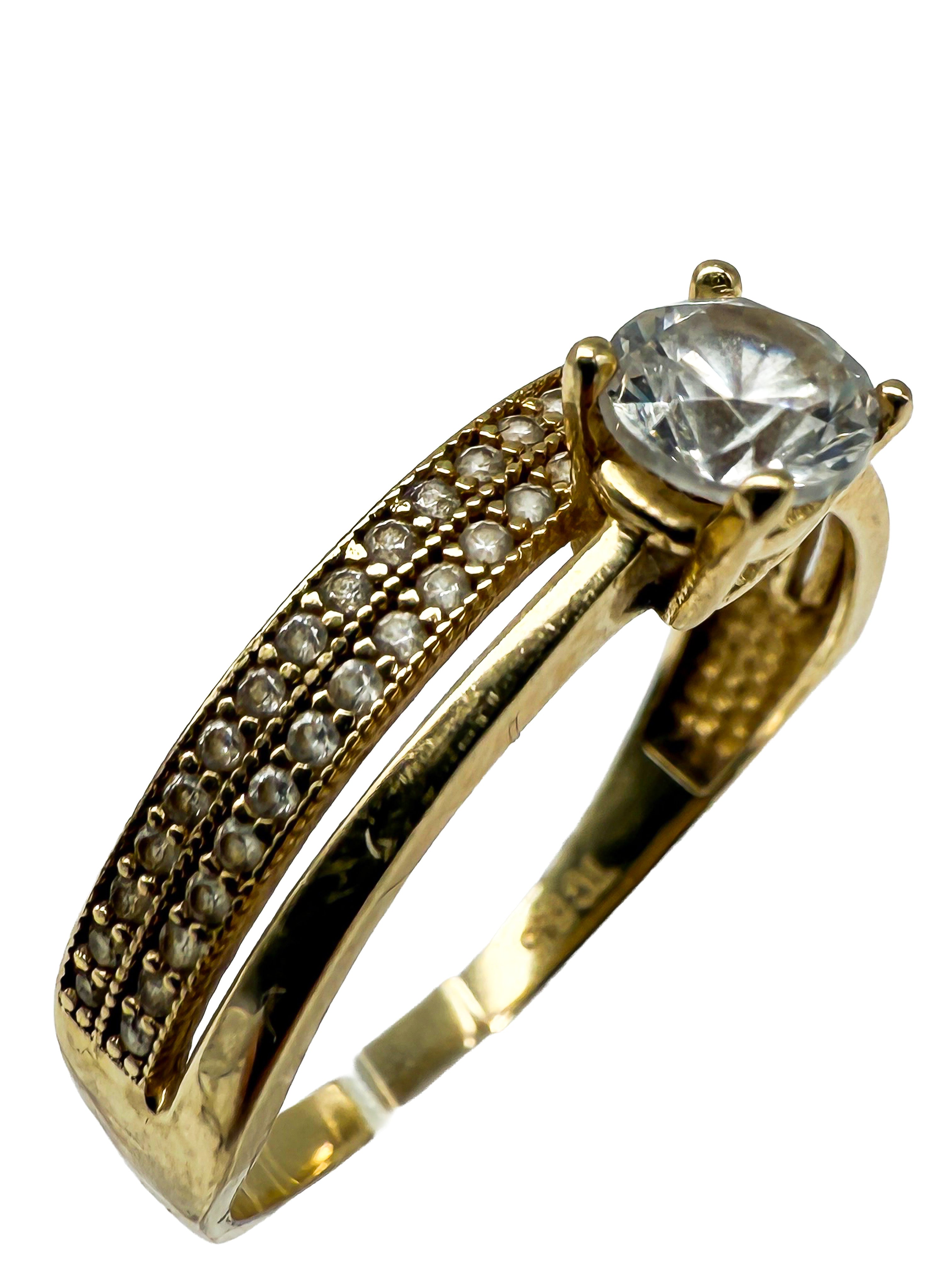 Ring Gelbgold mit Diamanten aus 585er