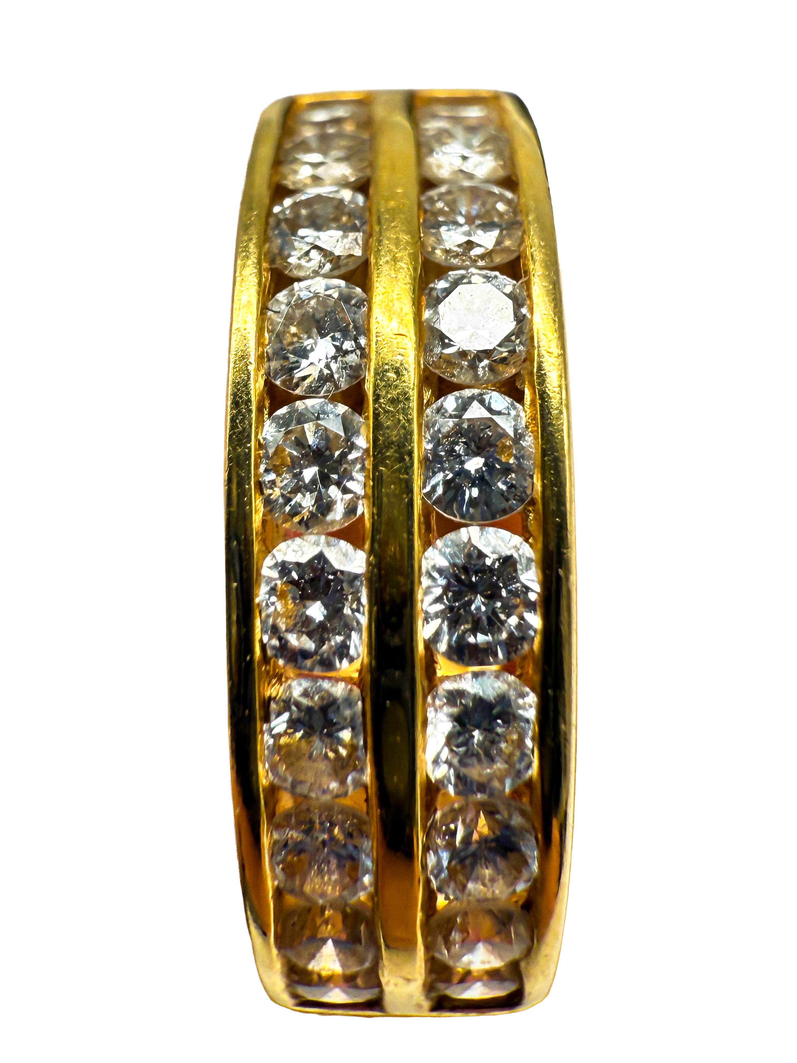 750er Gelbgold Ohrringe mit Diamanten