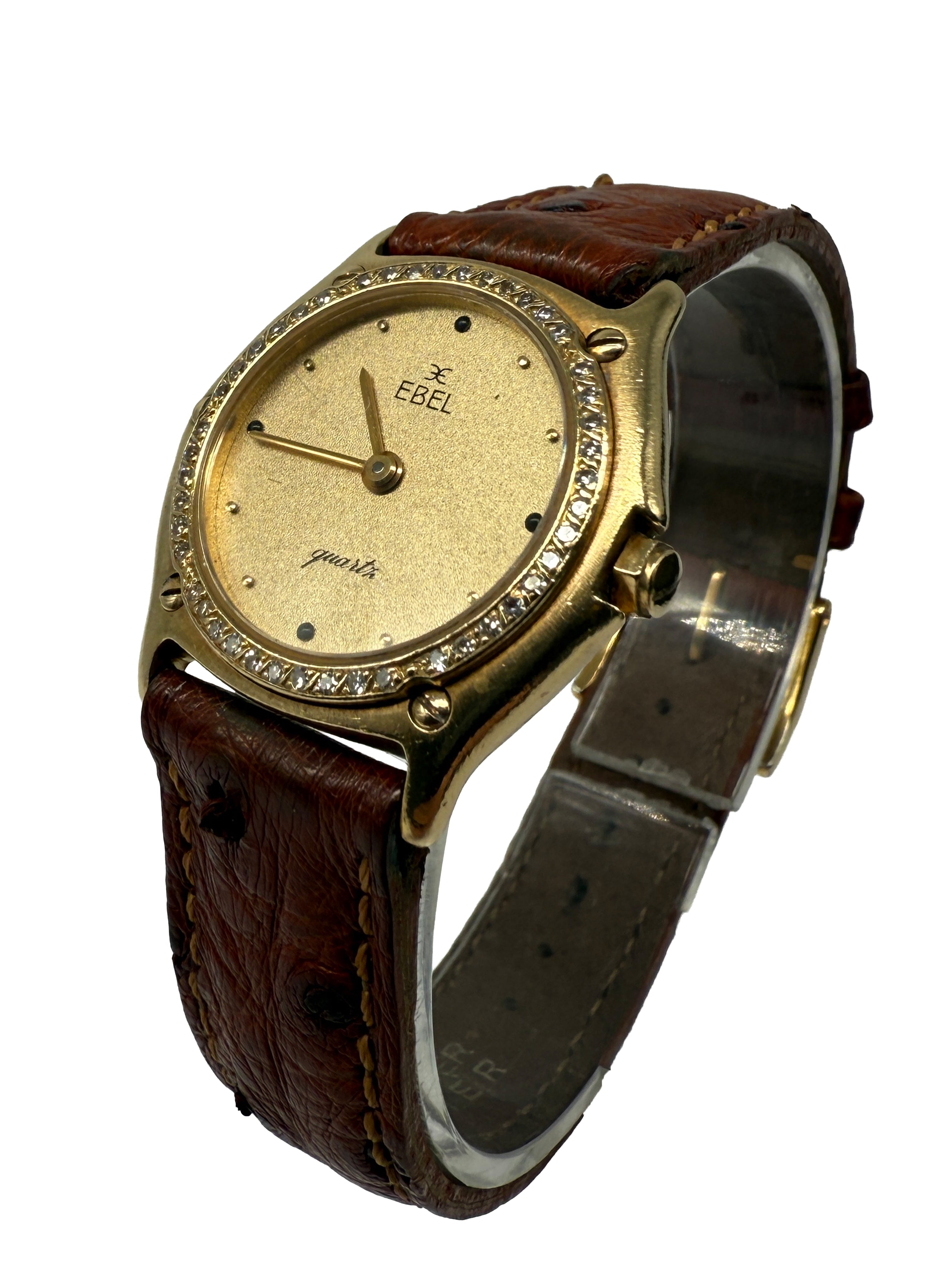 Ebel 1911 Damenarmbanduhr – 18 Karat Gelbgold | Quarz | Lederarmband | 879901