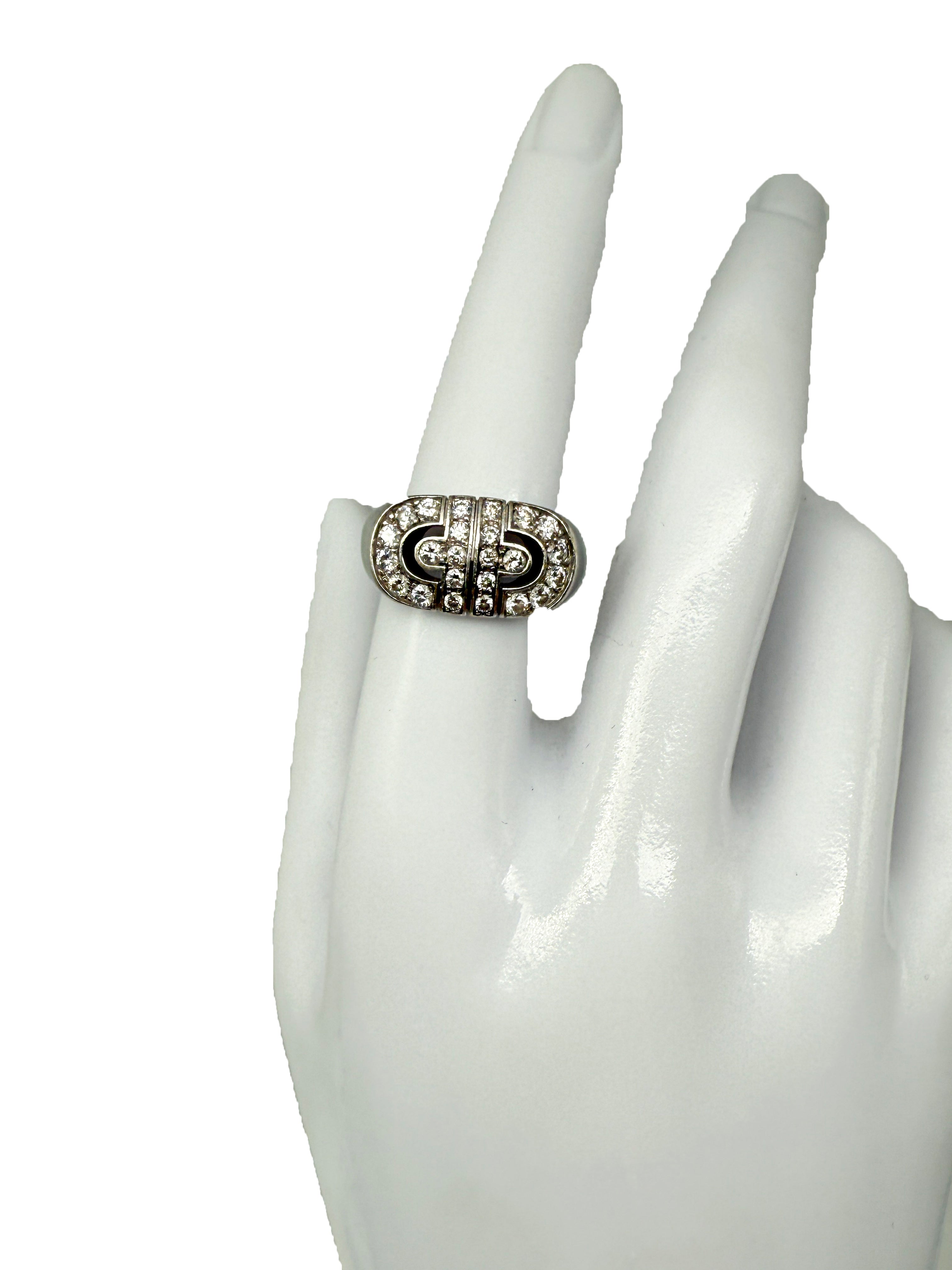 Bulgari Ring mit Diamanten 750er Weißgold
