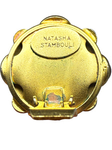 Natasha Stambouli, Modeschmuck, Ohrringe, vergoldet
