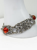 Laden Sie das Bild in den Galerie-Viewer, Silberarmband, 835er mit Bernstein
