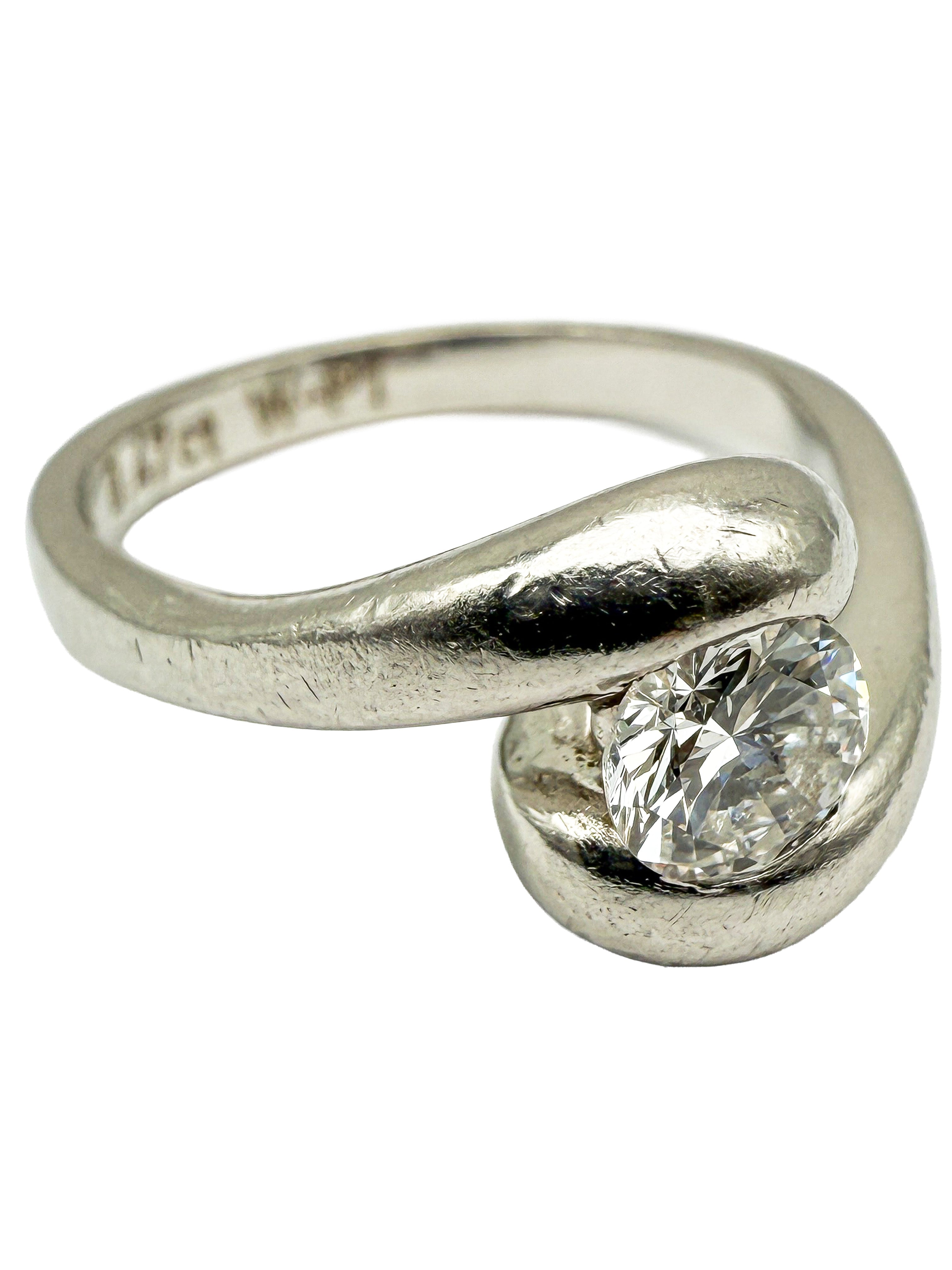 950er Platin-Ring mit Diamanten